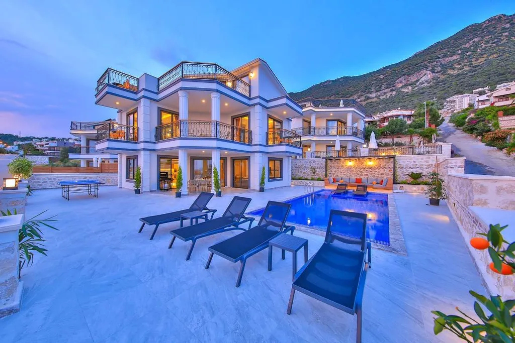 Коттедж Вилла 485 с видом на море и бассейном — Калкан