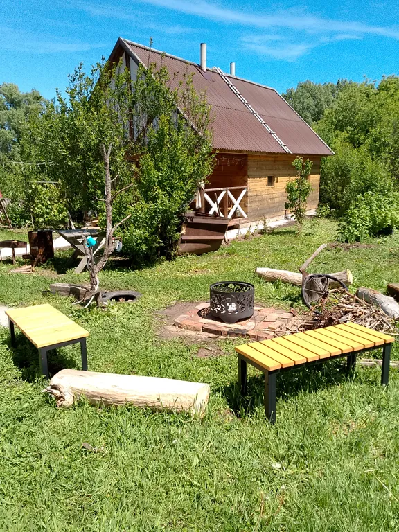 Большой дом с камином и новой баней