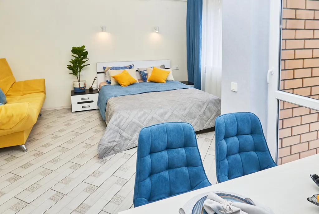 Уютная квартира-студия с потрясающим видом на море и город  в центре