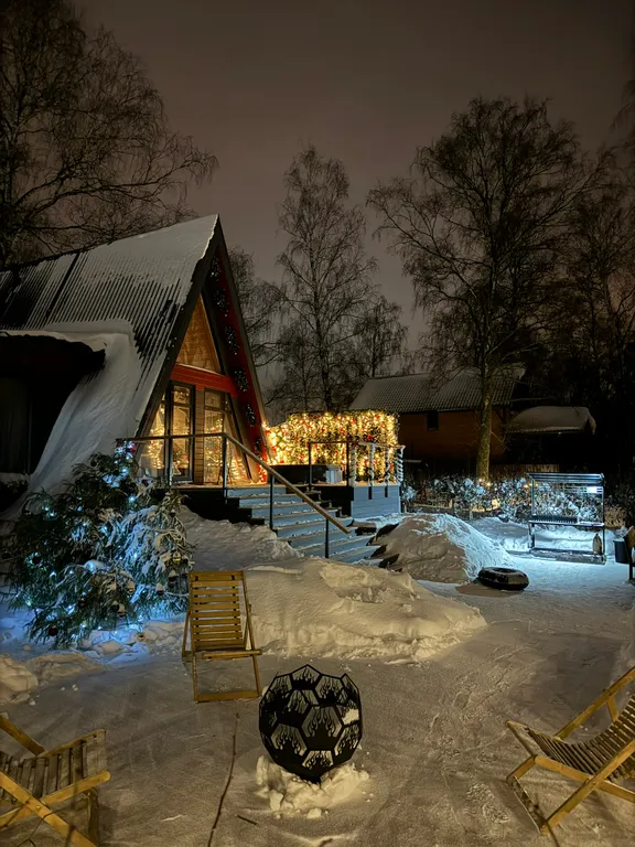 Коттедж Современный дом у озера с купелью и своим катком. В феврале скидки — аренда посуточно в Домодедово