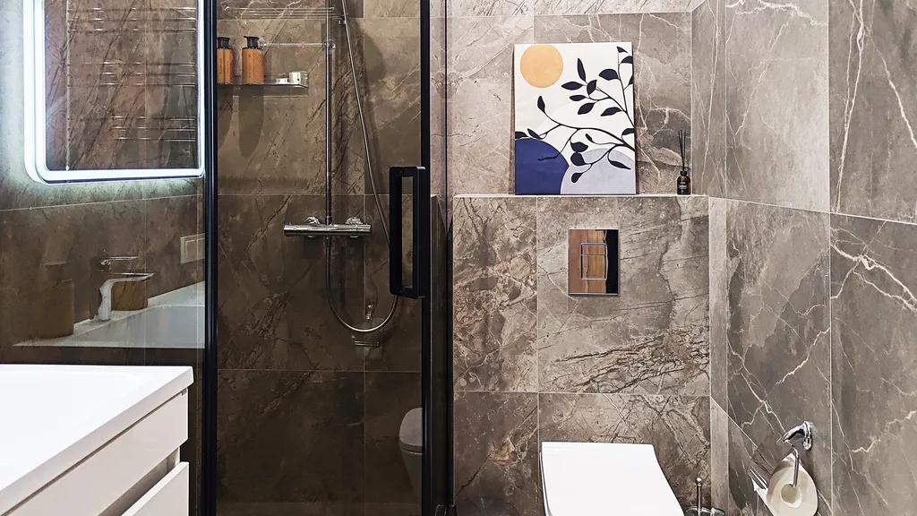 Вид на горы с балкона - апартамент со спальней в центре курорта