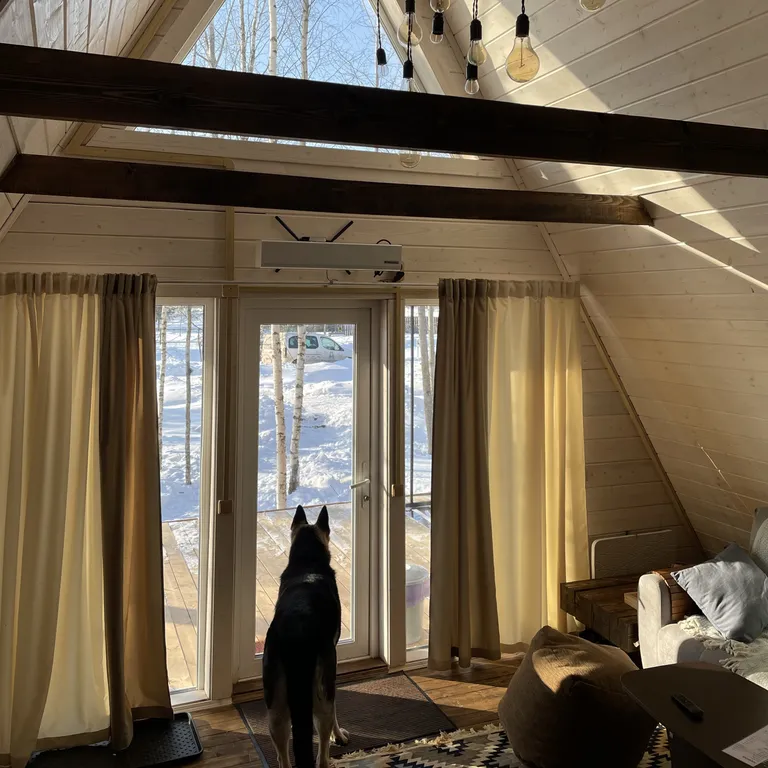 Уютный коттедж в стиле A-Frame