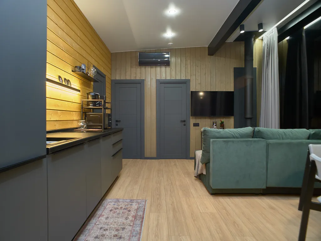 Уютный нoвый дом с сауной у горнолыжного склона "Морошка"