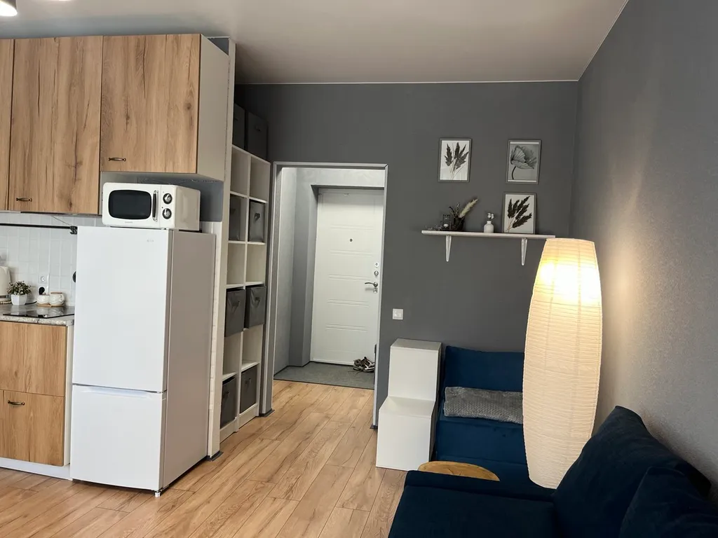 Милая студия в новом доме рядом с озером и набережной