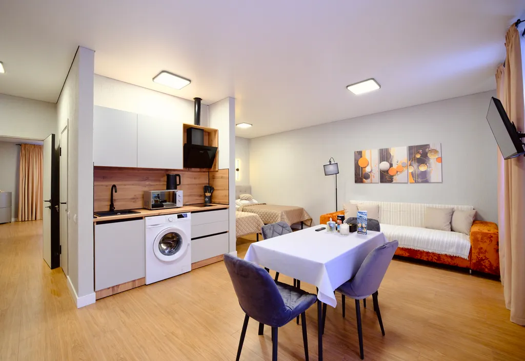 Студия с красивым видом