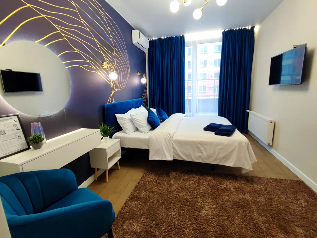 Квартира Квартира Люкс в синих тонах возле Ашана — Симферополь