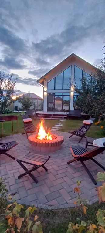 Загородный дом с баней на дровах