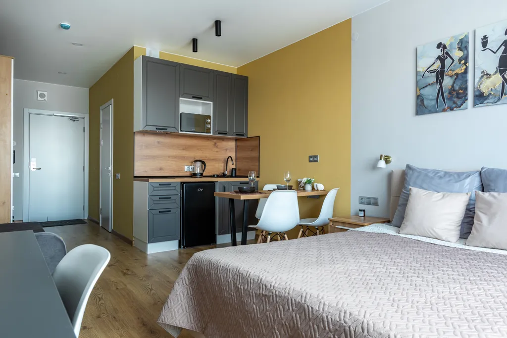 Квартира Квартира Современная студия у метро Автово — Санкт-Петербург