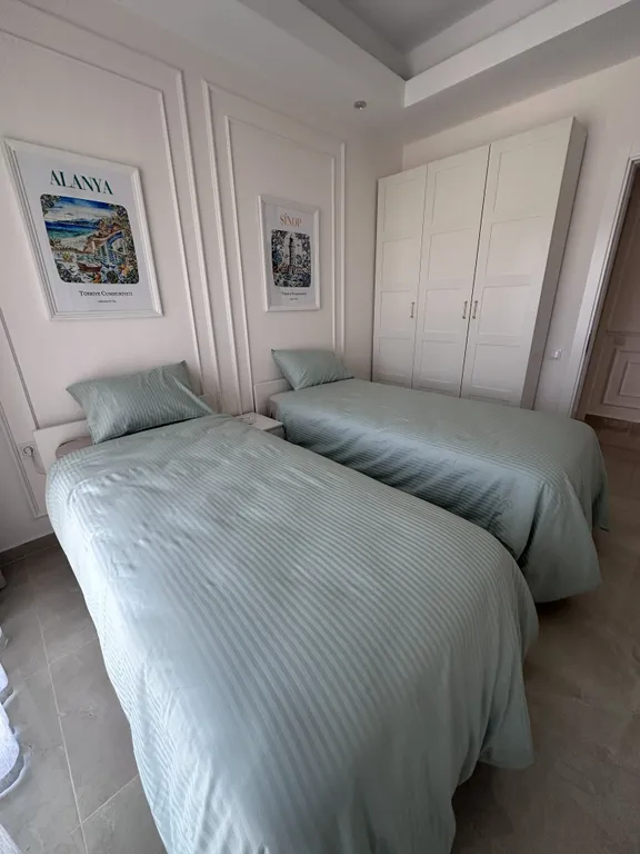 Светлая уютная квартира в Махмутларе с панорамным видом на море и горы