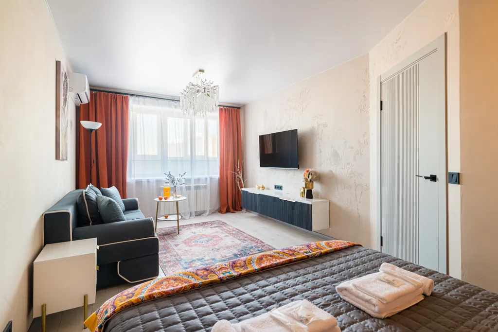 Премиум с гостиничным сервисом, халаты, сатиновое белье, кондиционер