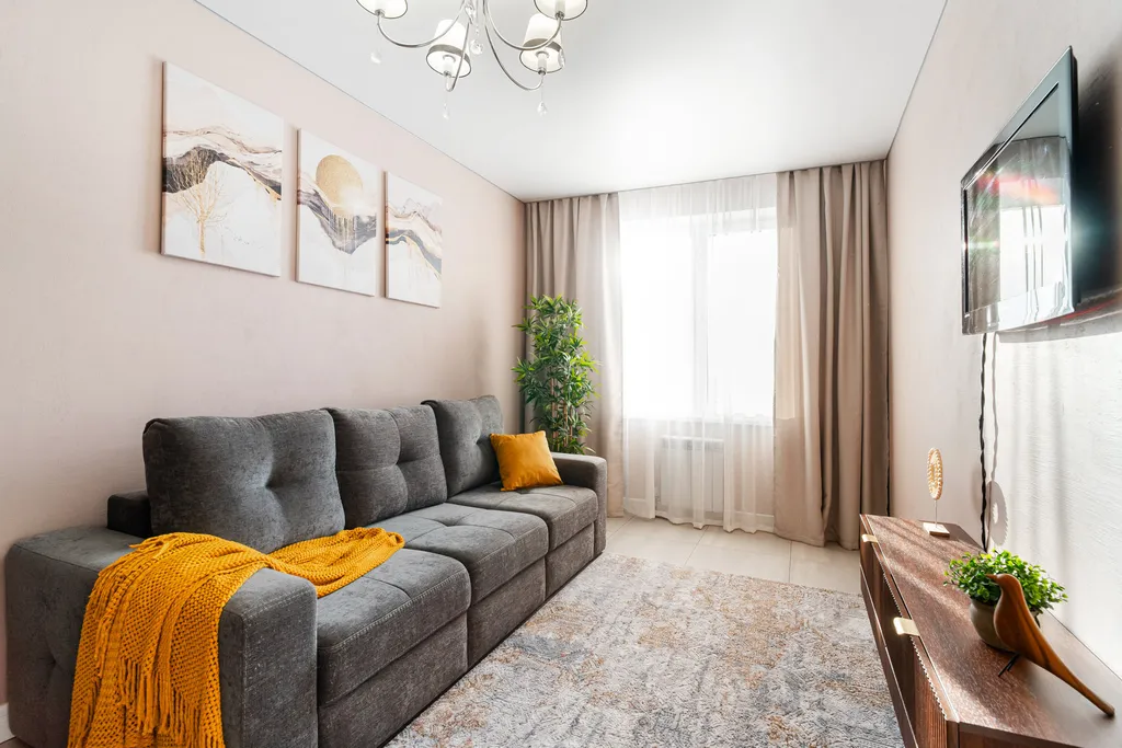 Евро-двушка в новом ЖК - до 3 гостей