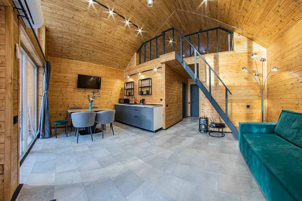 Дом с с чаном и сауной в сосновом лесу "Барн-хаус 2"