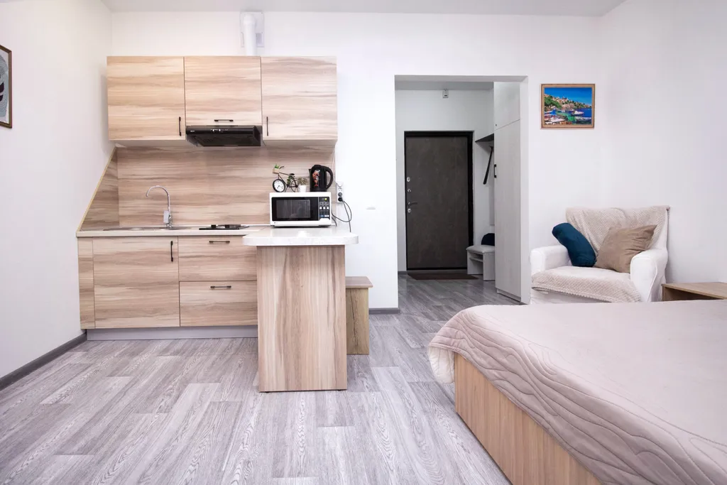 Современная студия с видом на Набережную рядом с Археопарком