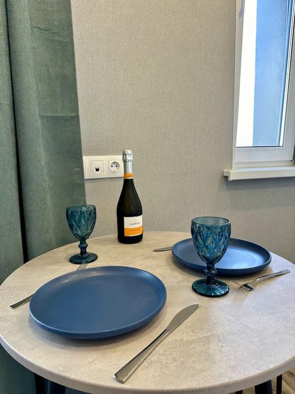 Студия с дизайнерским ремонтом и видом на канал Москвы реки