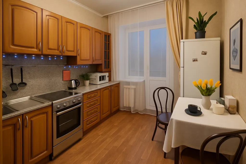 Красивые апартаменты с проектором и рабочим местом