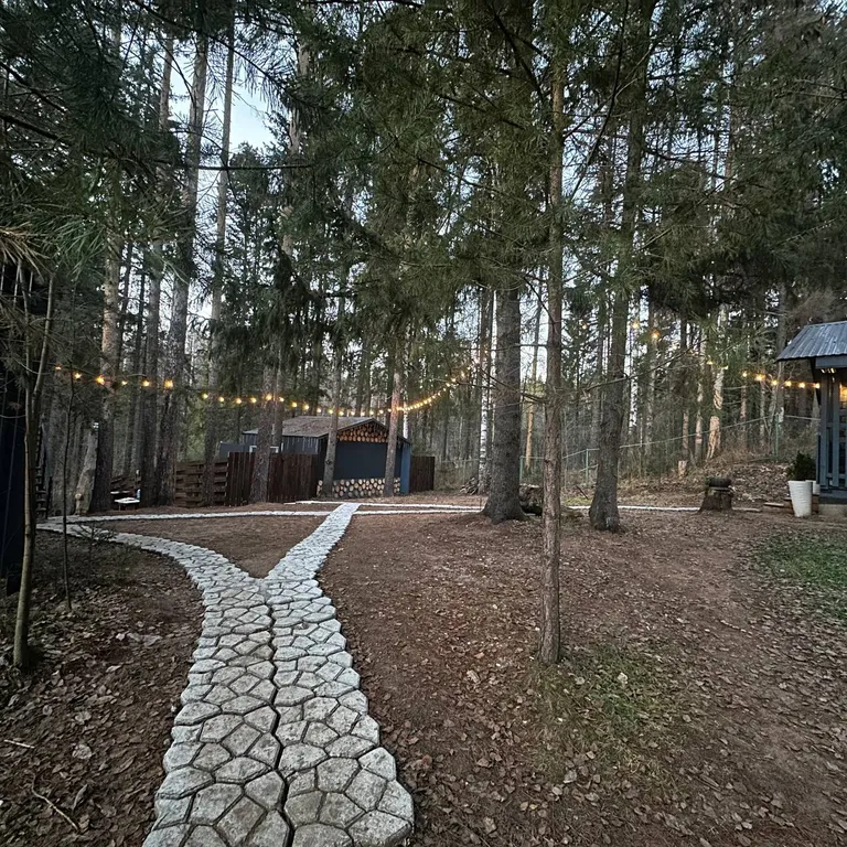 Дом в черте города в лесу