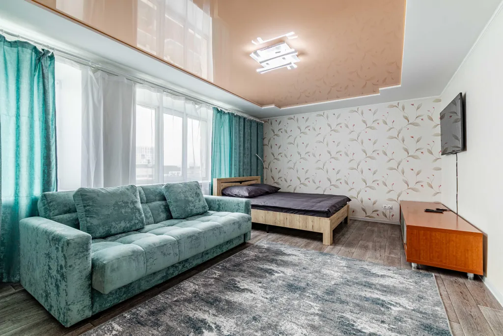 Уютная двухуровневая квартира с джакузи и аэрохоккем