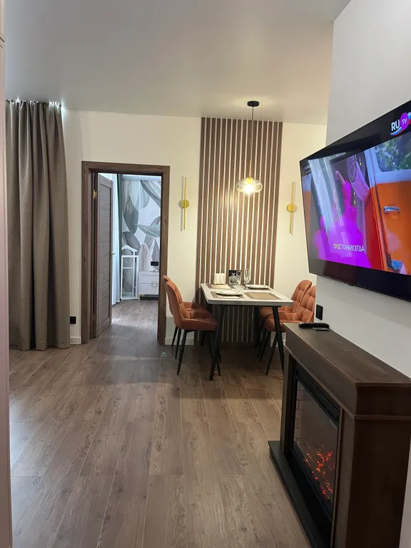 President lux с камином- однокомнатные апартаменты в центре города