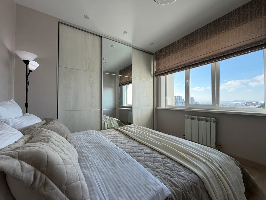 Светлая уютная евро двушка с красивым видом на закат