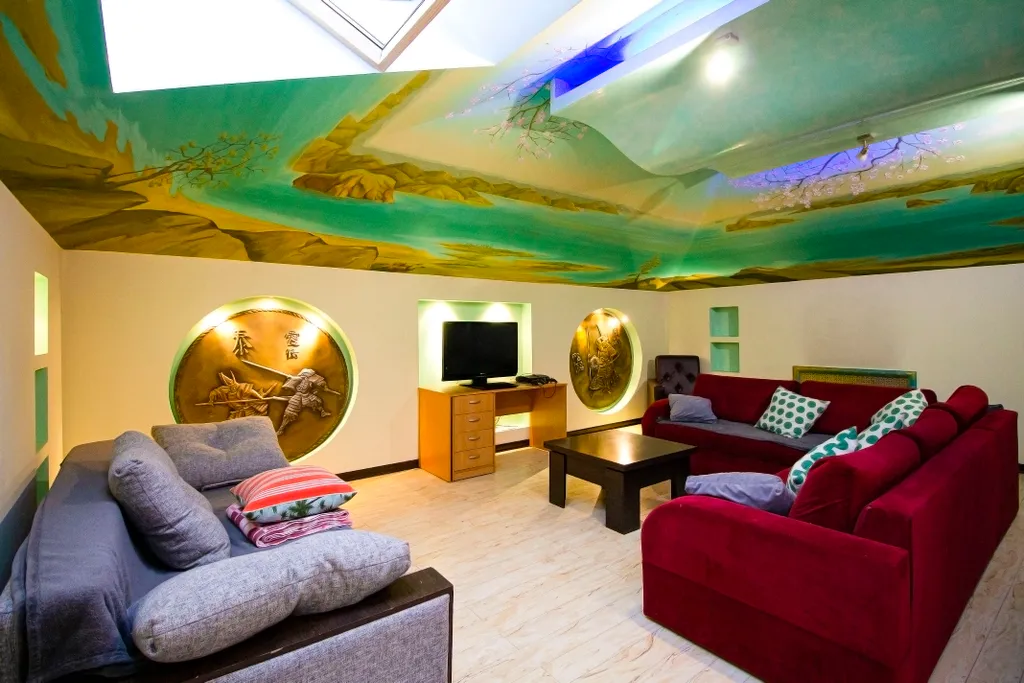 Коттедж Дом на пруду с дровяной сауной и караоке в китайском стиле — Высоково