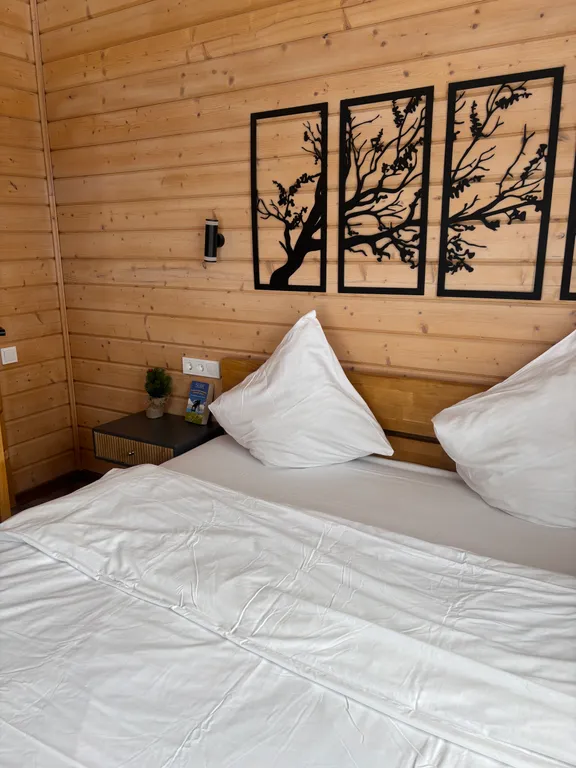 Дом у Коркинского озера с баней, купелью и детской площадкой.