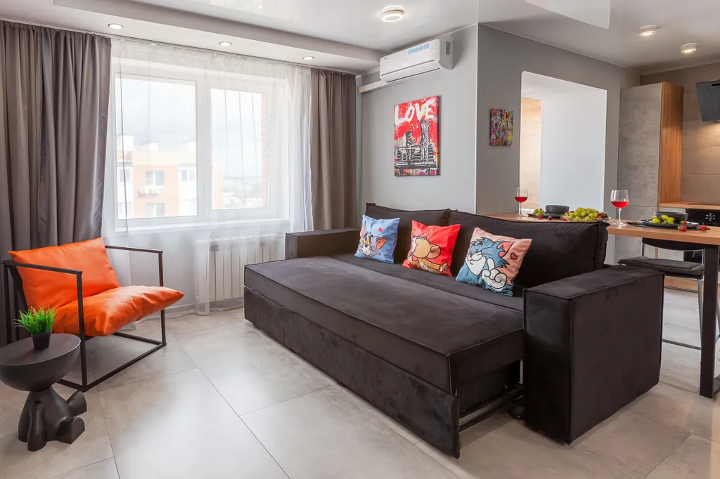 Квартира Квартира Уютная стильная студия — Самара