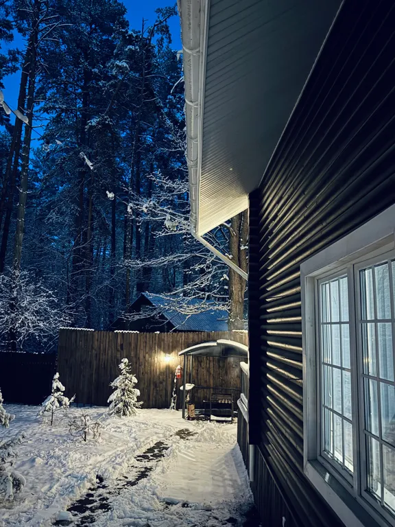 Уютный бревенчатый дом в сосновом бору