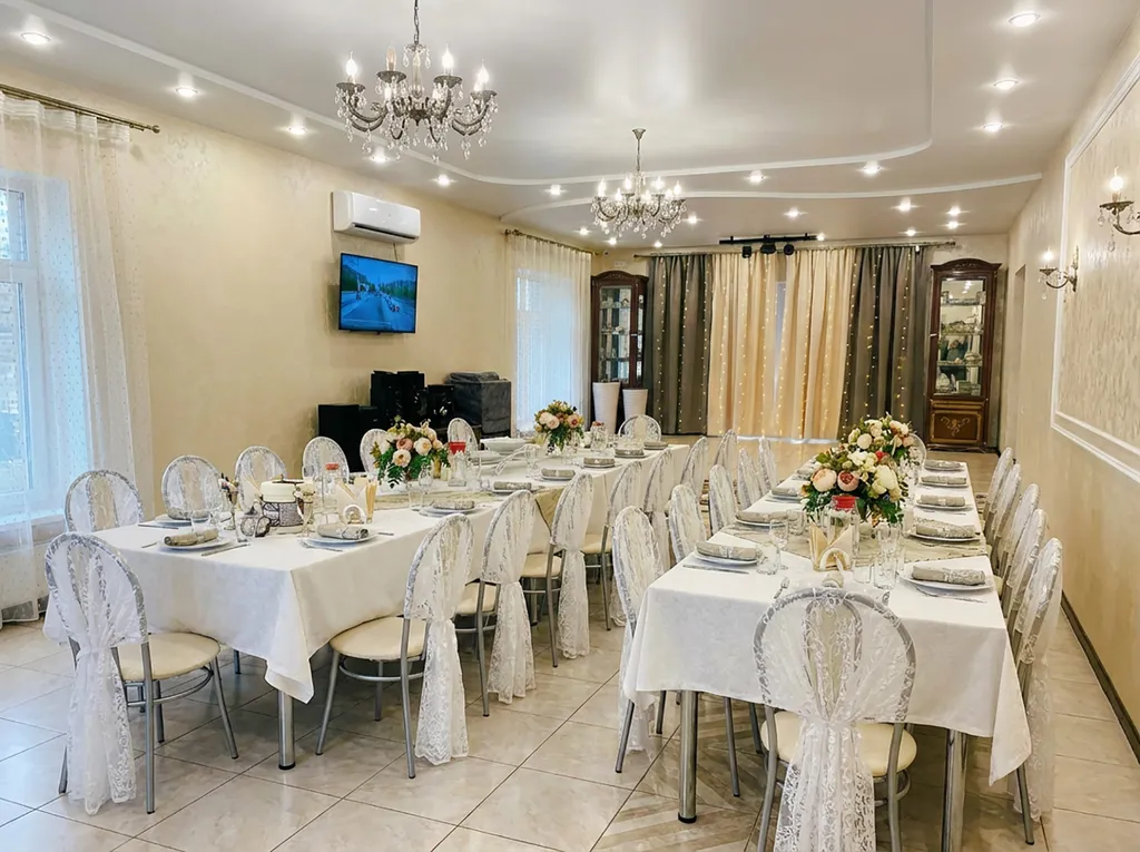 Стильный коттедж с банкетным залом под свадьбы и юбилеи