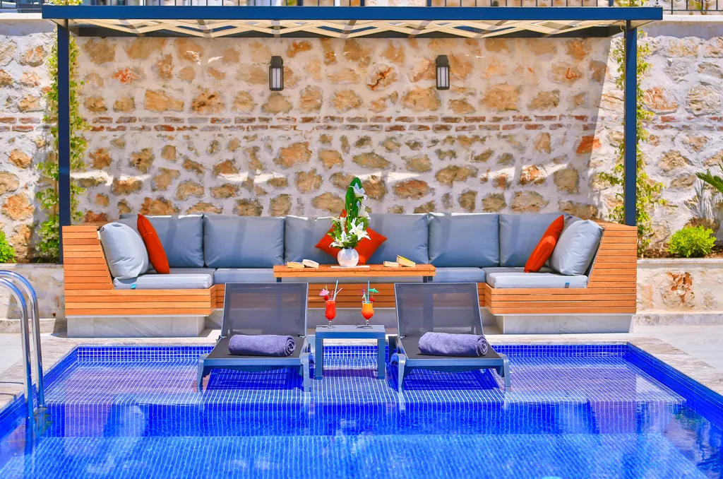 Коттедж Вилла 485 с видом на море и бассейном — Калкан