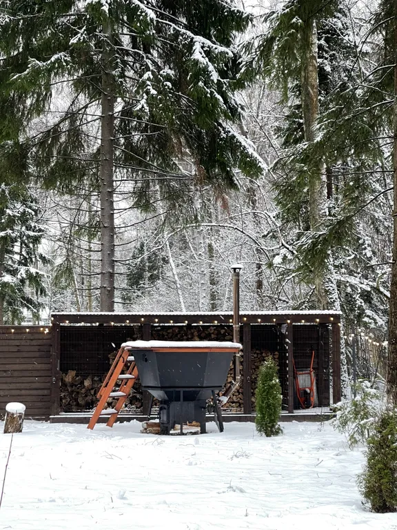 Отдых в доме в лесу с чаном и бассейном