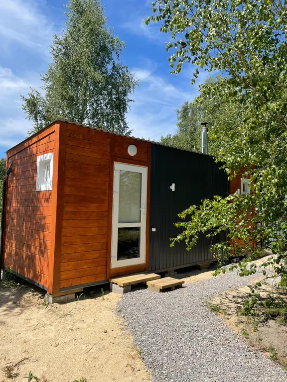 Большой дом А-фрейм с баней и чаном