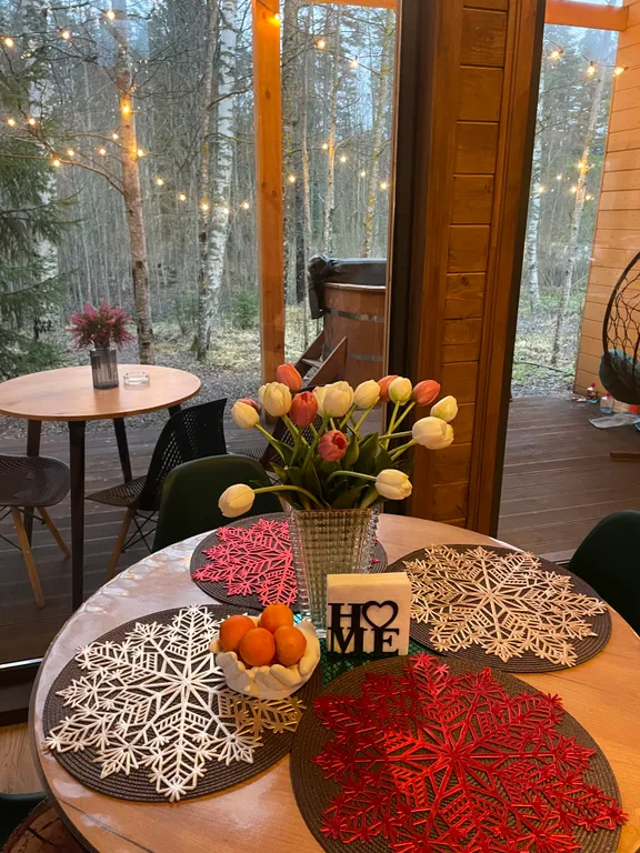 Уютный дом с купелью и камином Лесное Вдохновение