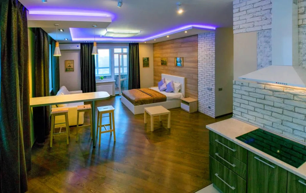 Студия Sky класса с шикарным видом на город