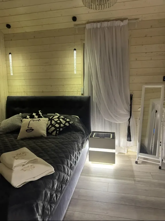 Дом в скандинавском стиле с баней и спа купелью в Подмосковье