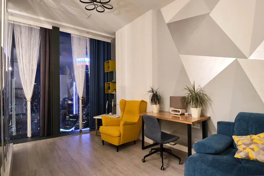 Квартира Квартира Sky City Moscow 51 этаж Уютная студия на 51 этаже с видом на башни! — Москва