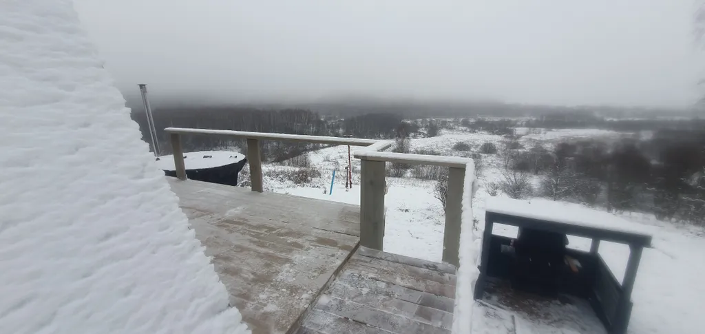Коттедж Видовой парящий дом в заповеднике с банным чаном, без соседей — Муханки