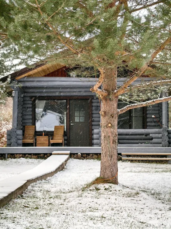 Дом на берегу реки в тихой деревне