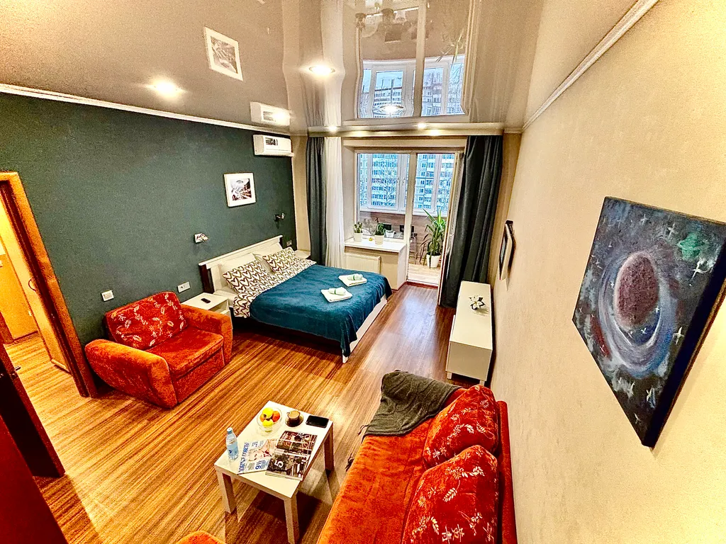 Евродвушка рядом с термами, кванью и музеем космонавтики с 5 кроватями