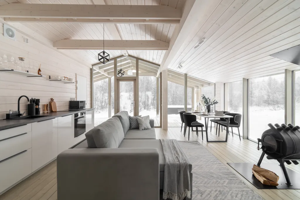 Коттедж Новый дом с умной баней и персональным видом на лес и реку — аренда посуточно в Каменка