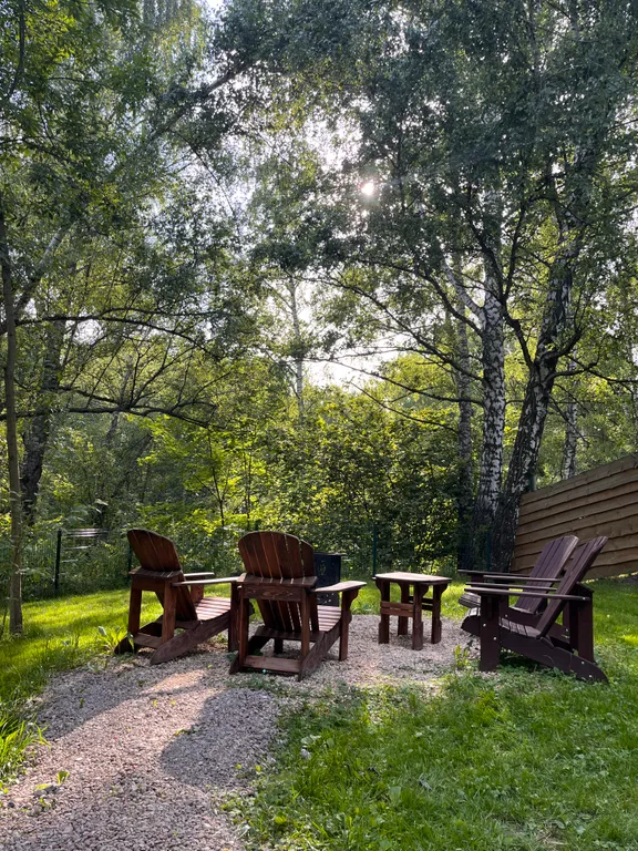 Треугольный домик Авро с баней и чаном в Чкалов Дача