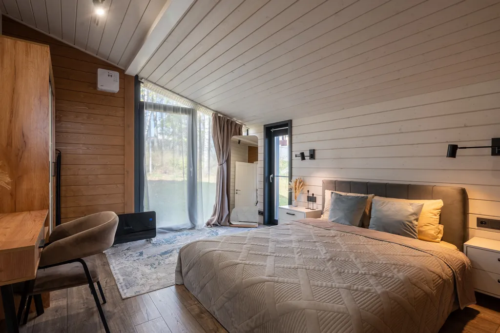 Дом с чаном и сауной у леса.