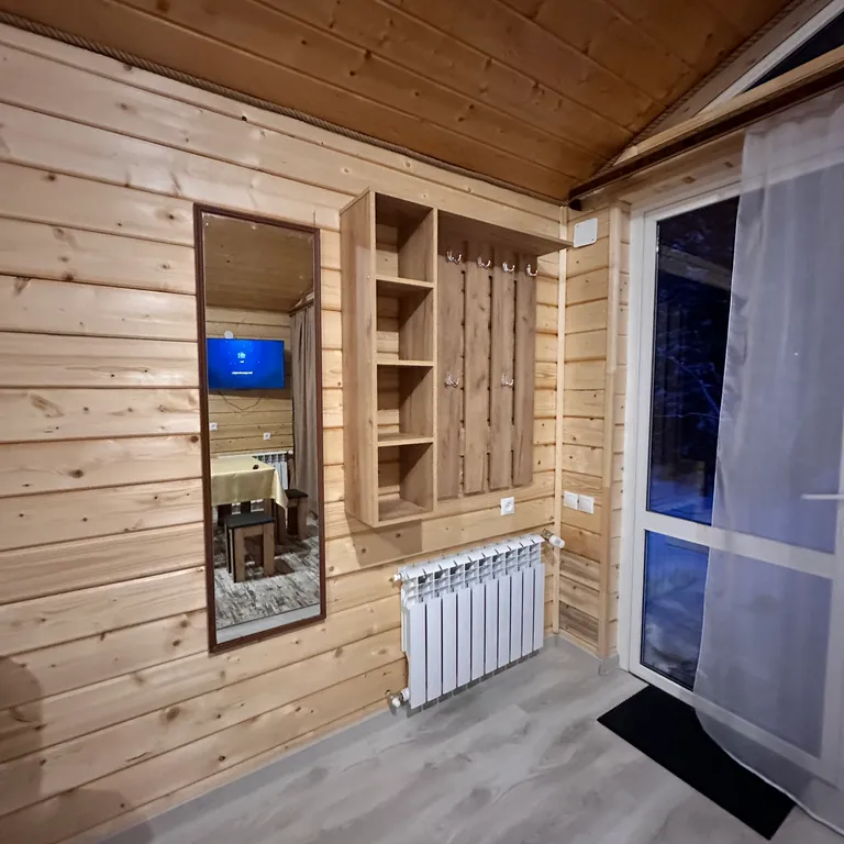 Домик в лесу с панорамными окнами