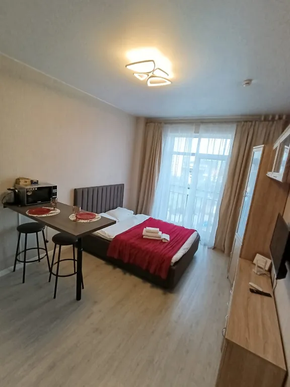 Квартира Квартира Уютная студия в ЖК Салют, рядом с живописным Пулковским парком — Санкт-Петербург