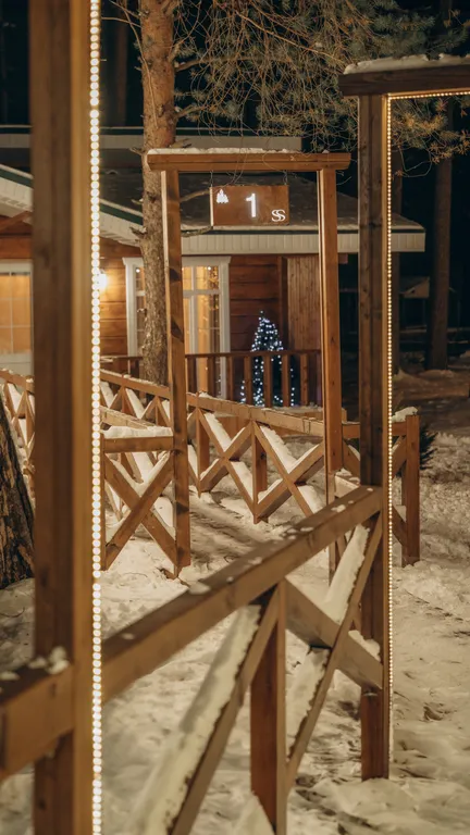 Коттедж из бруса в сосновом бору