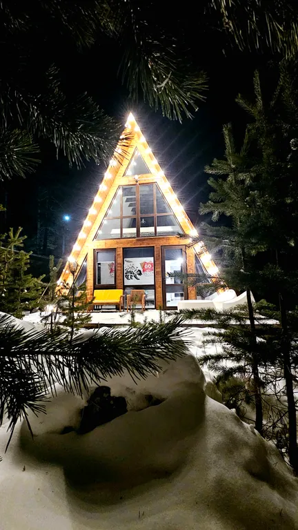 Коттедж A-frame 100кв.м. 1км до горнолыжных трасс Эльбруса.