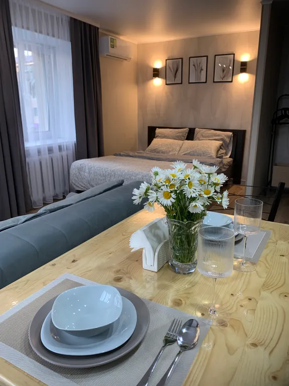 Квартира Уютная студия в центре города — аренда посуточно в Альметьевск