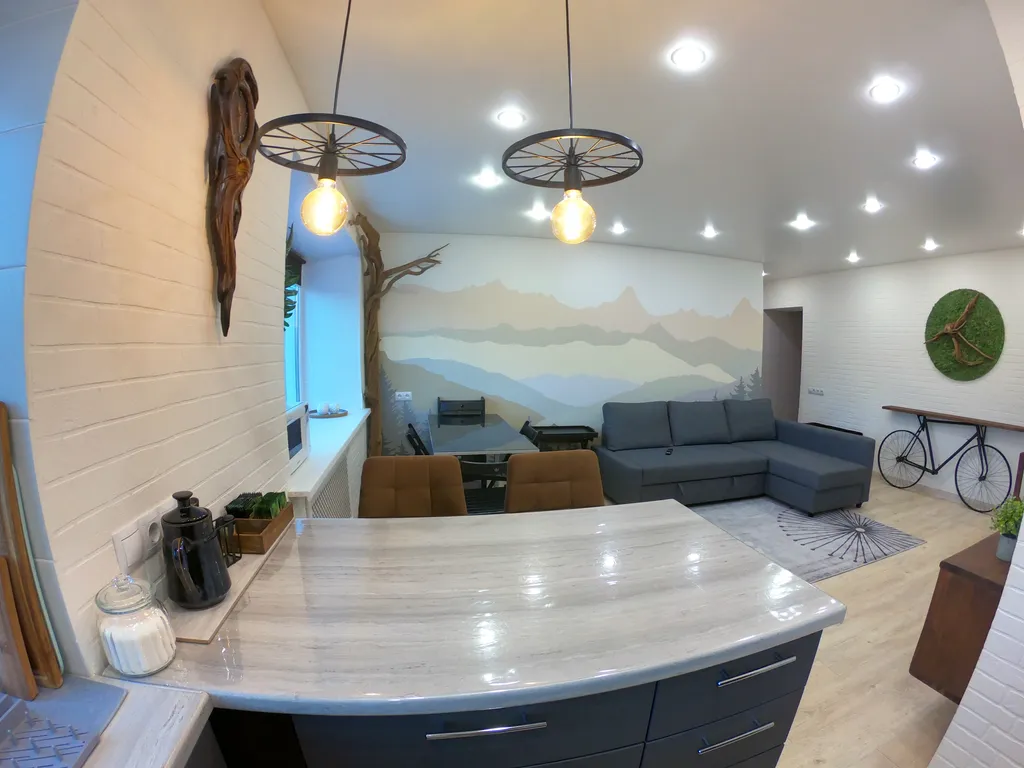 Комфортная современная квартира 7 минут пешком до склона