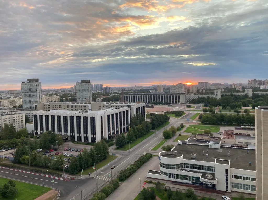 Квартира Квартира Видовая студия Огни Города у метро Московская — Санкт-Петербург