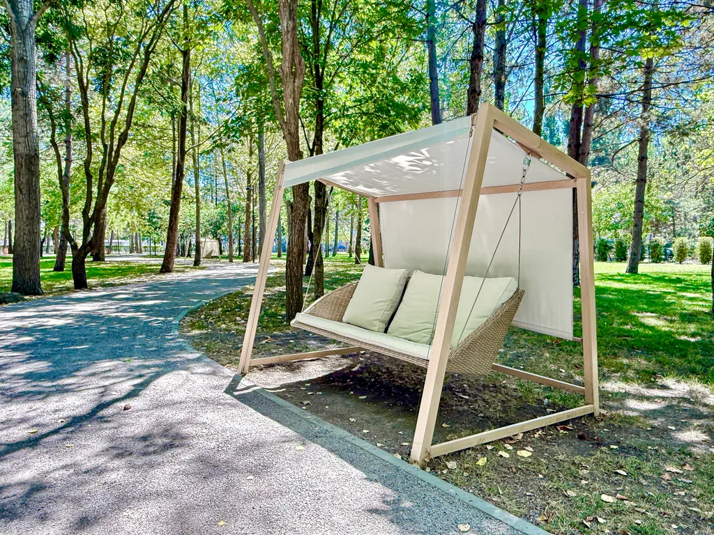 Квартира Квартира Студия в апарт-отеле с бассейном, собственным песчаным пляжем, парком — Анапа