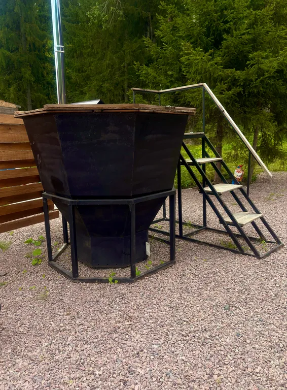 Дом с баней у леса